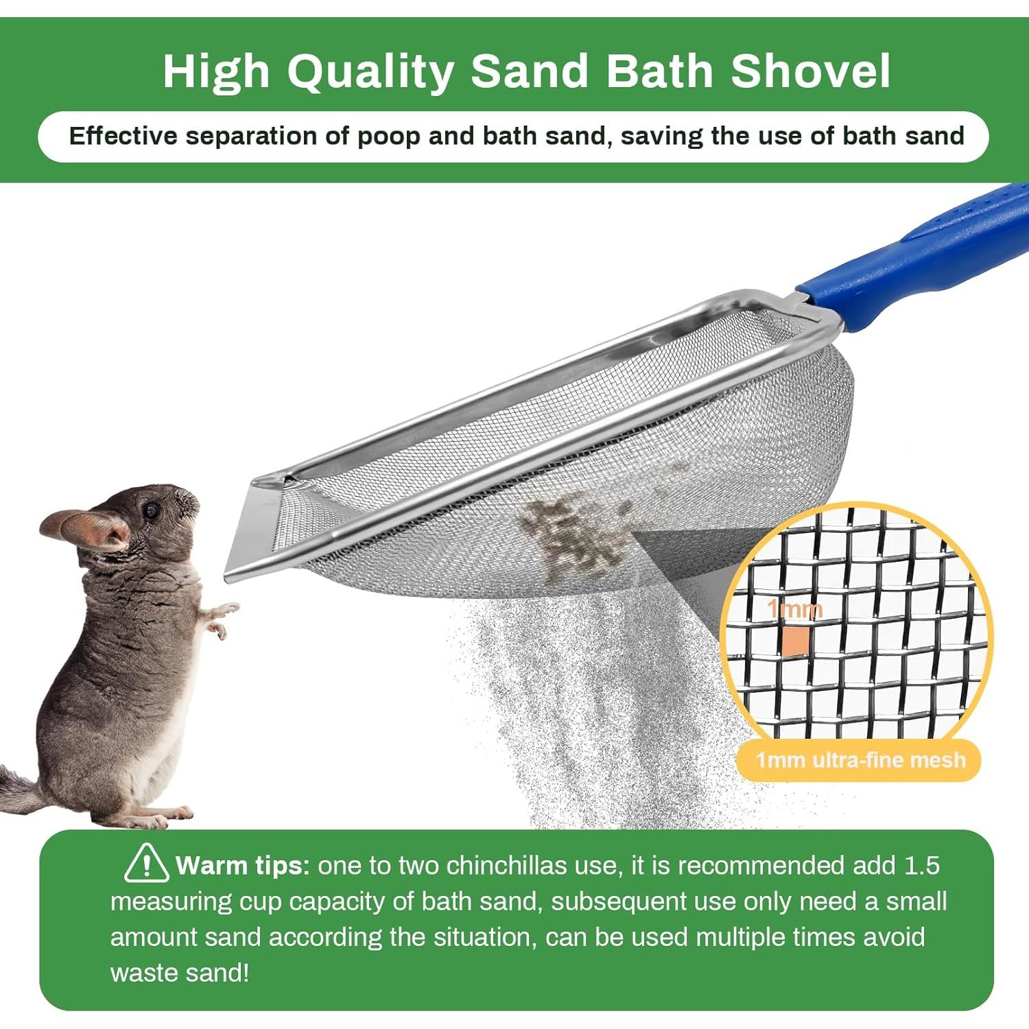 Kit de Baño de Arena para Chinchillas Arfubye Rosa 35.4x23.1cm