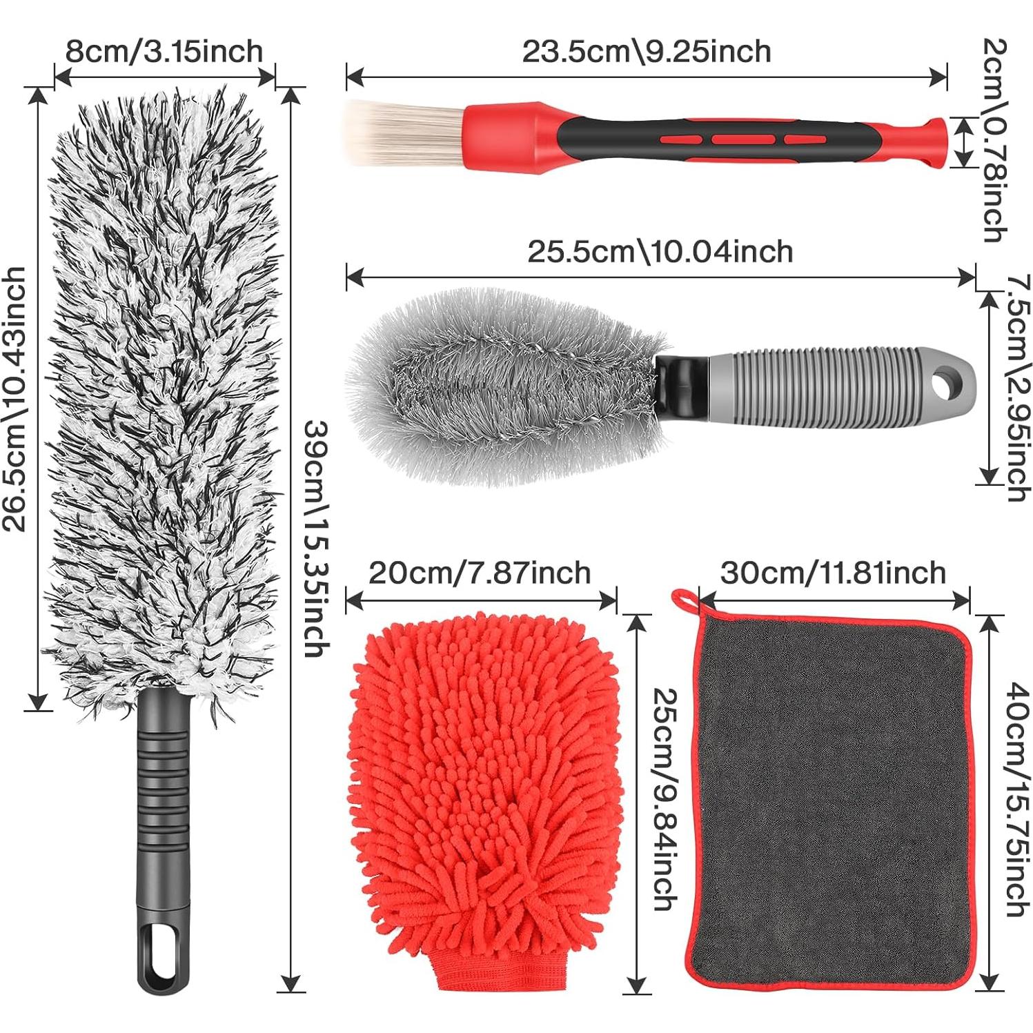 Juego de Cepillos de Detalle Preciva 5PCS para Coche