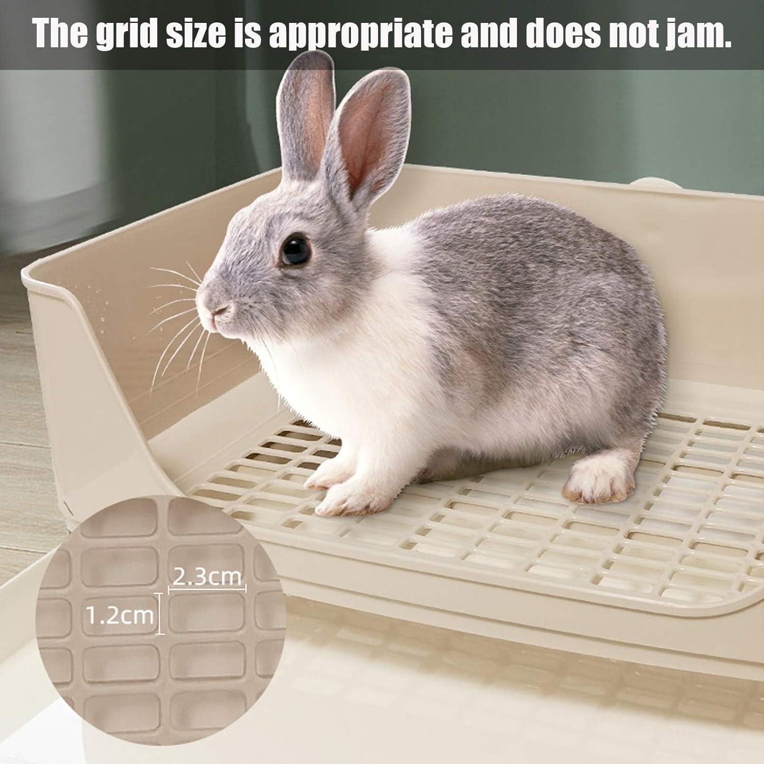 Caja de Arena Grande para Conejos Kathson 40.6x30 cm Marrón