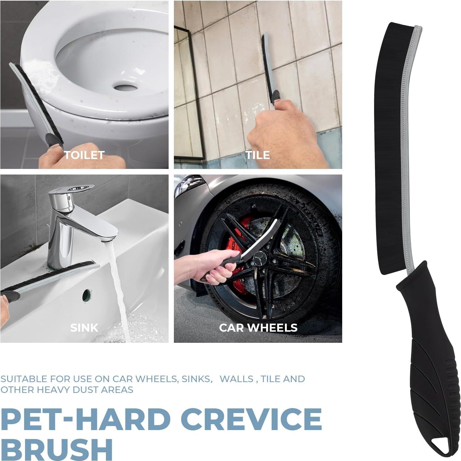 Juego de 3 Cepillos de Limpieza TQRR - Cerdas Suaves y Duras