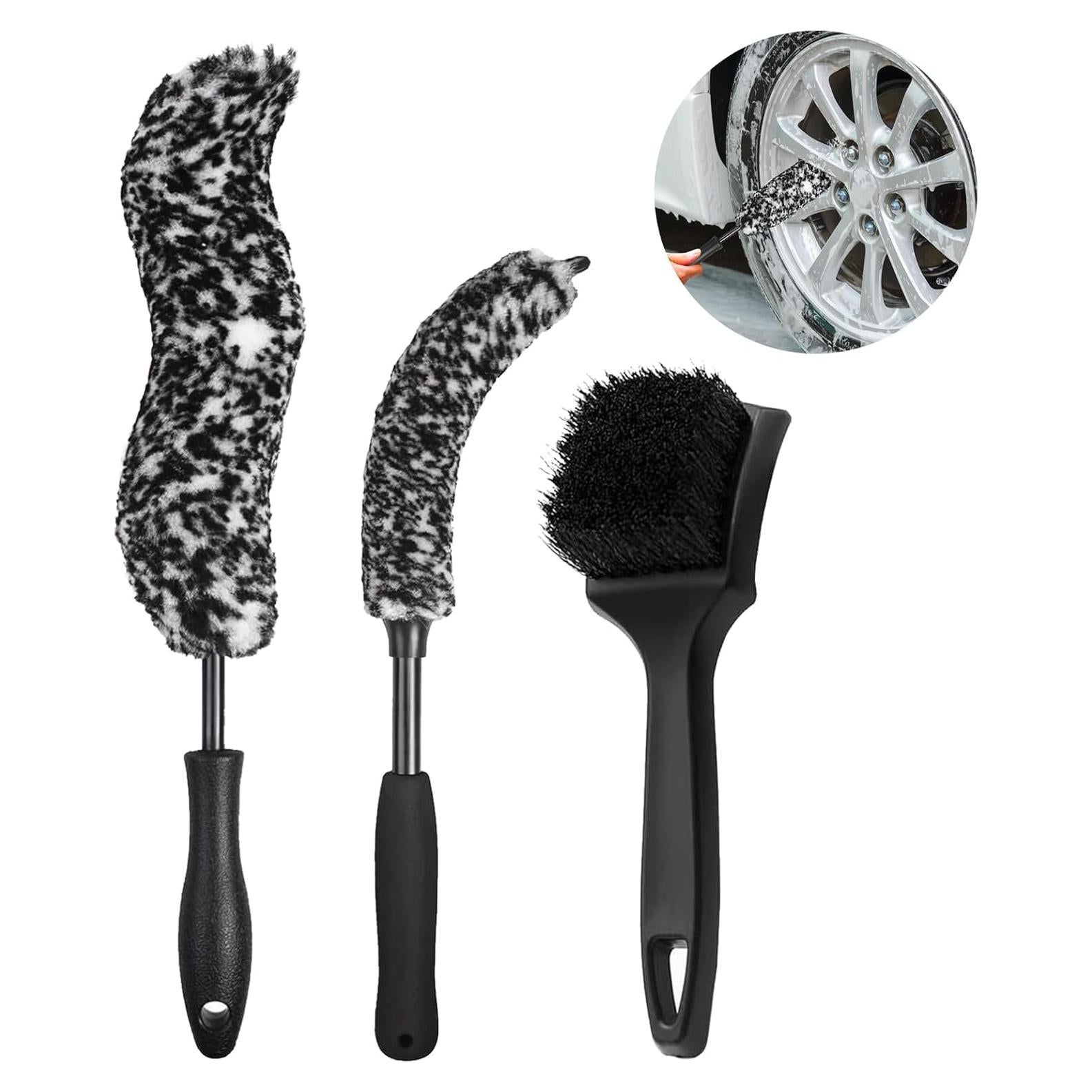 Kit de Cepillos de Rueda Taisouw - 3 Piezas Microfibra Suave