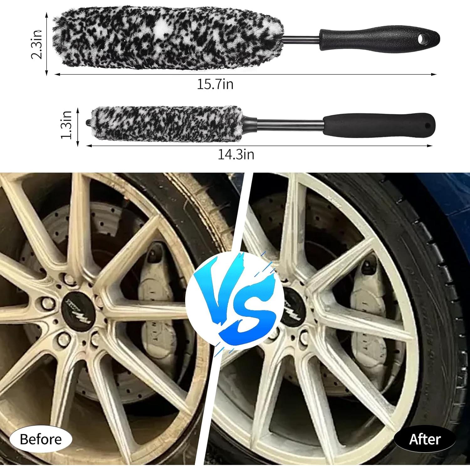 Kit de Cepillos de Rueda Taisouw - 3 Piezas Microfibra Suave