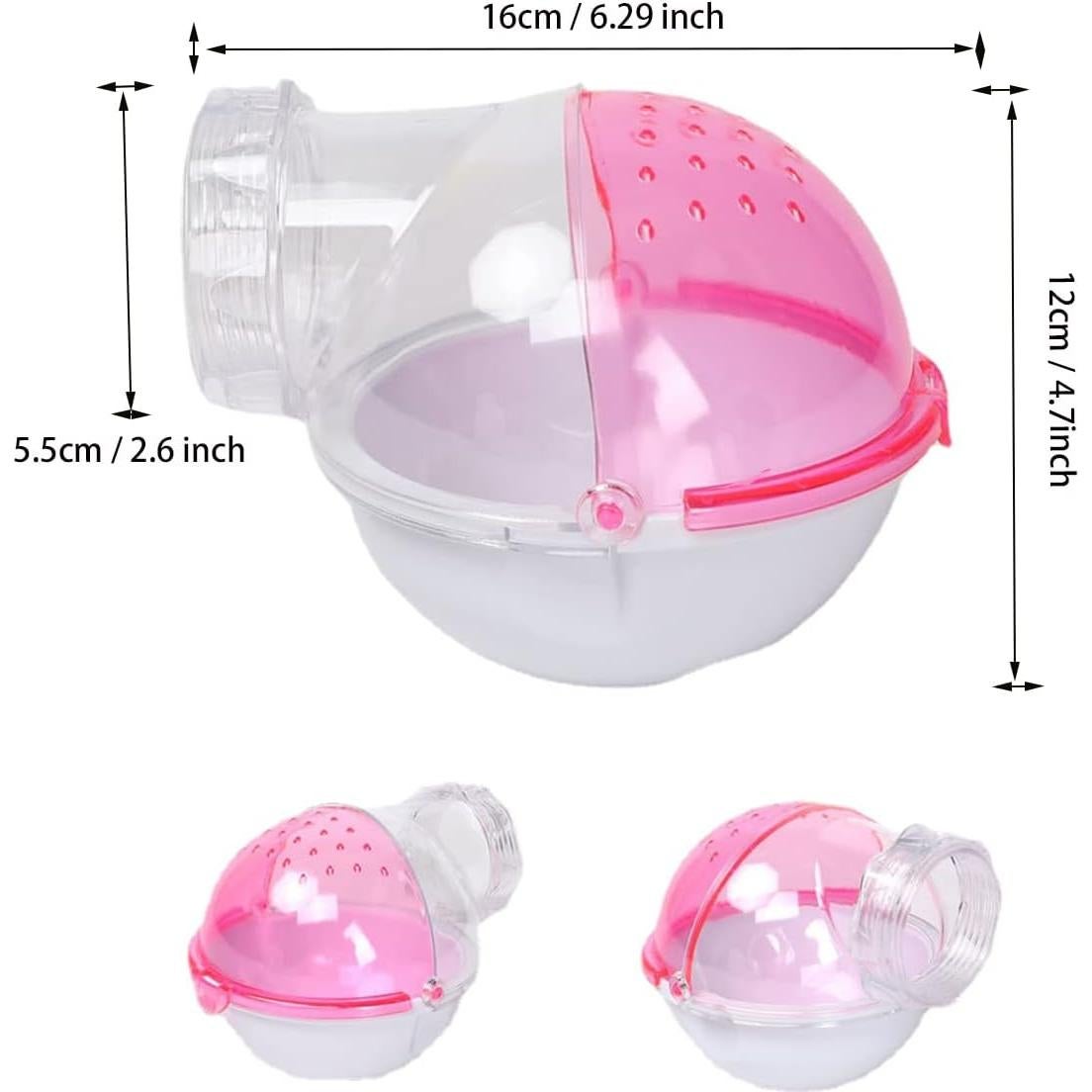 Baño para Hámster Gutongyuan Rosa, Contenedor de Arena Removible