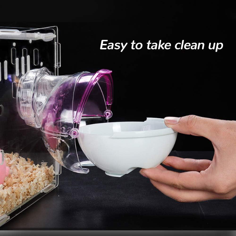 Baño para Hámster Gutongyuan Rosa, Contenedor de Arena Removible