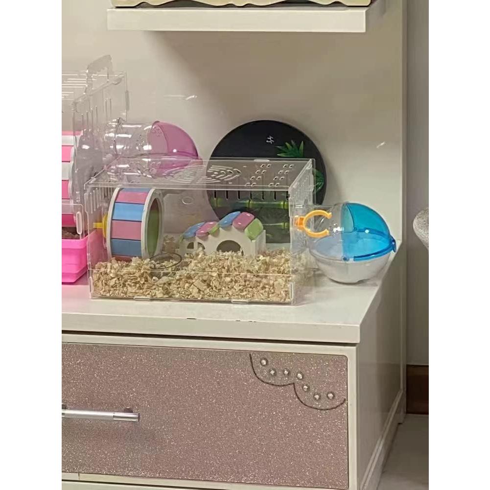 Baño para Hámster Gutongyuan Rosa, Contenedor de Arena Removible