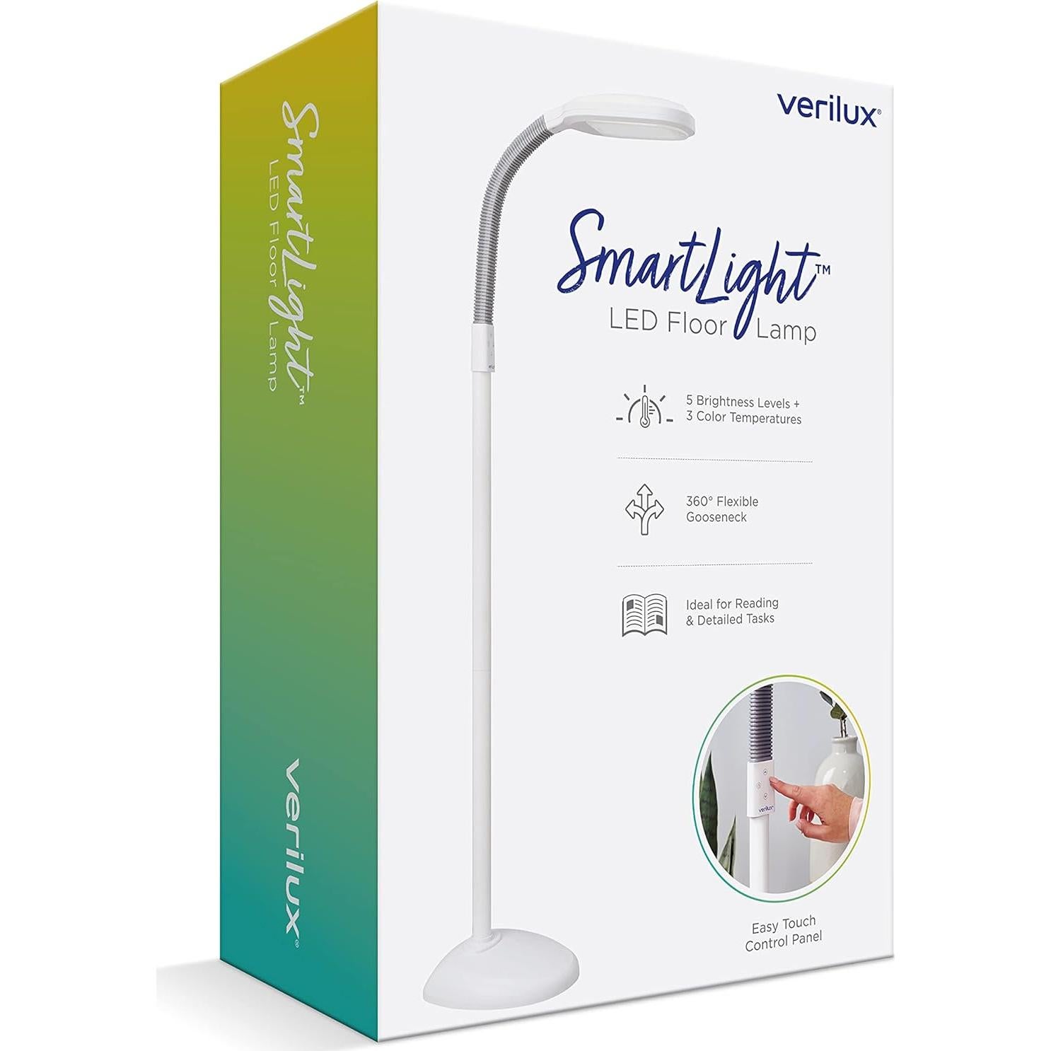 Lámpara de Pie LED Verilux SmartLight con Brillo Ajustable
