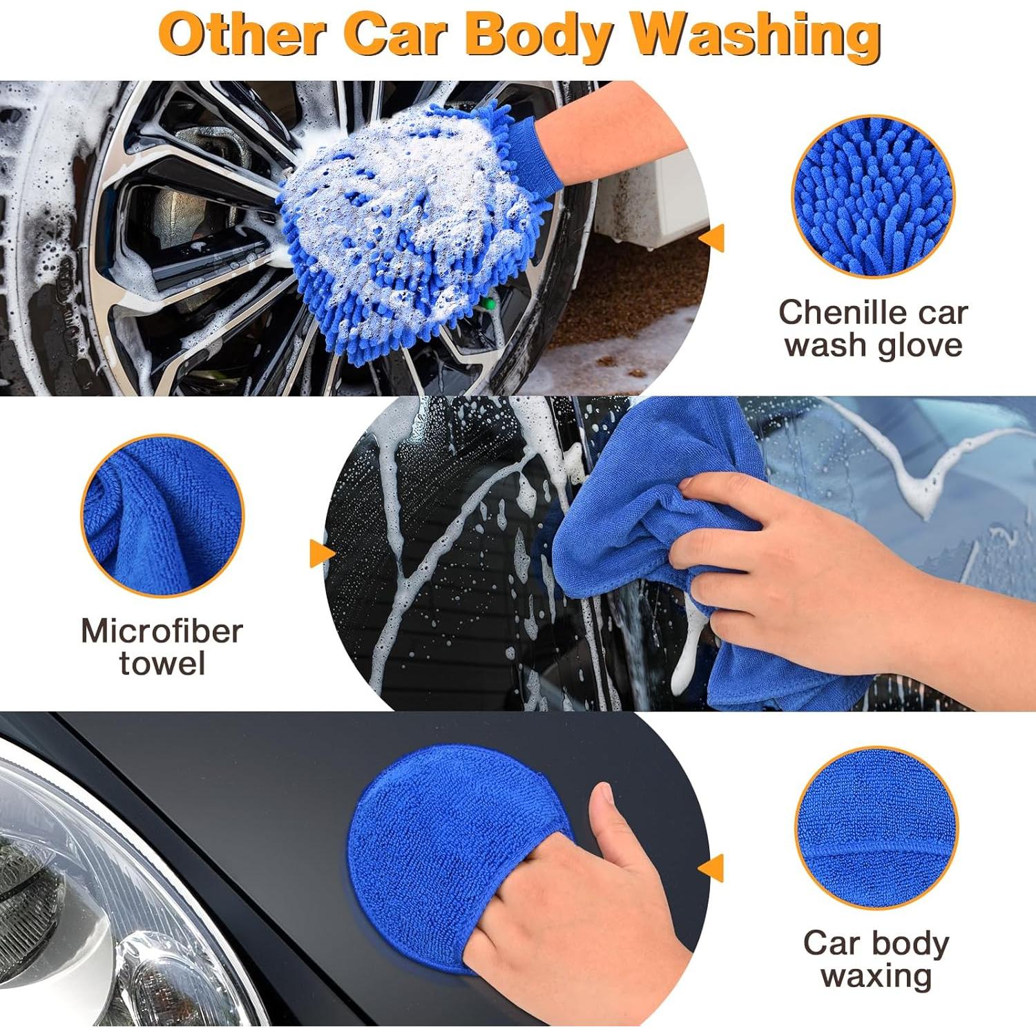 Kit de limpieza de ruedas Preciva 9PCS - Cepillos y guantes