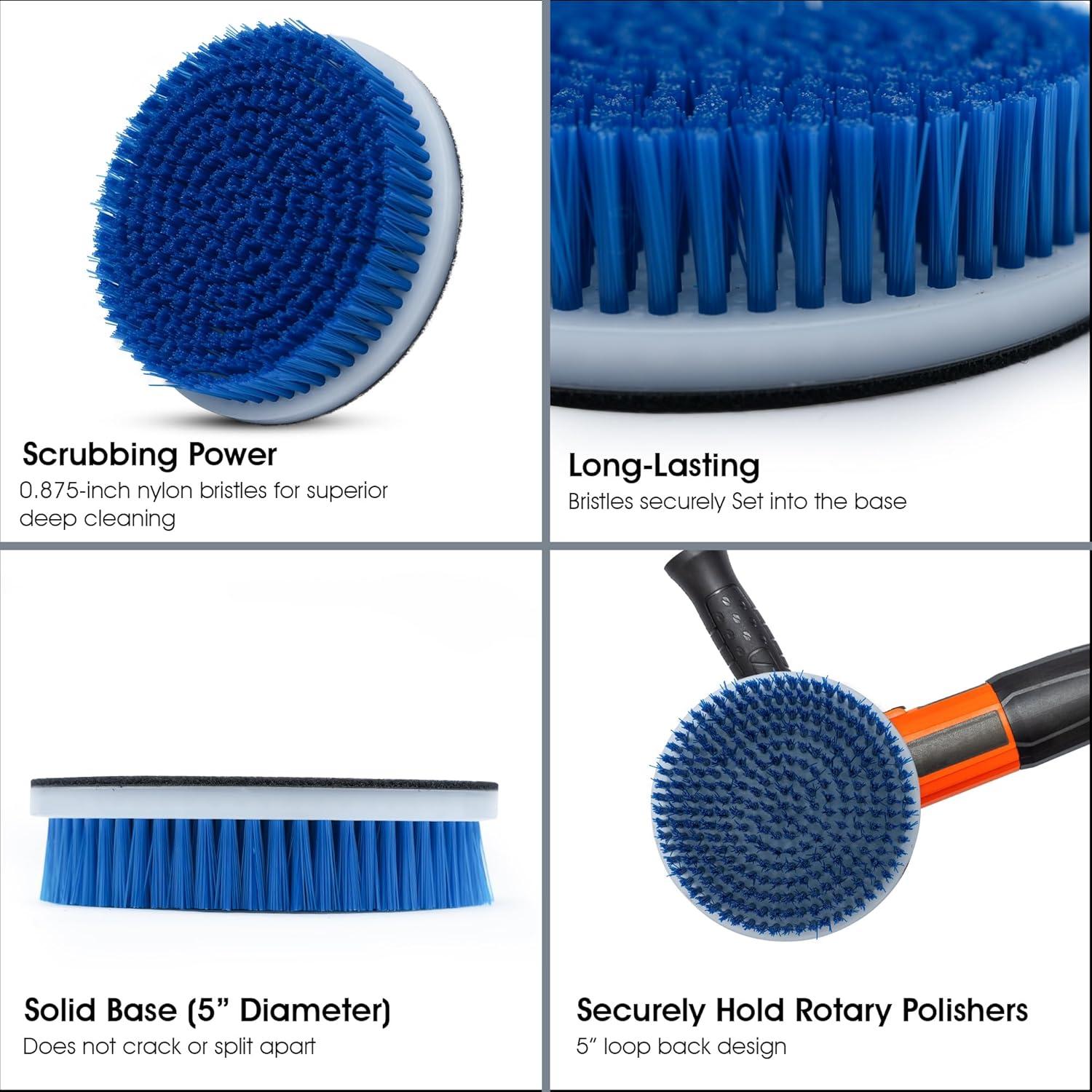 Cepillo Rotativo Nanoskin 12.7 cm Nylon Azul para Limpieza