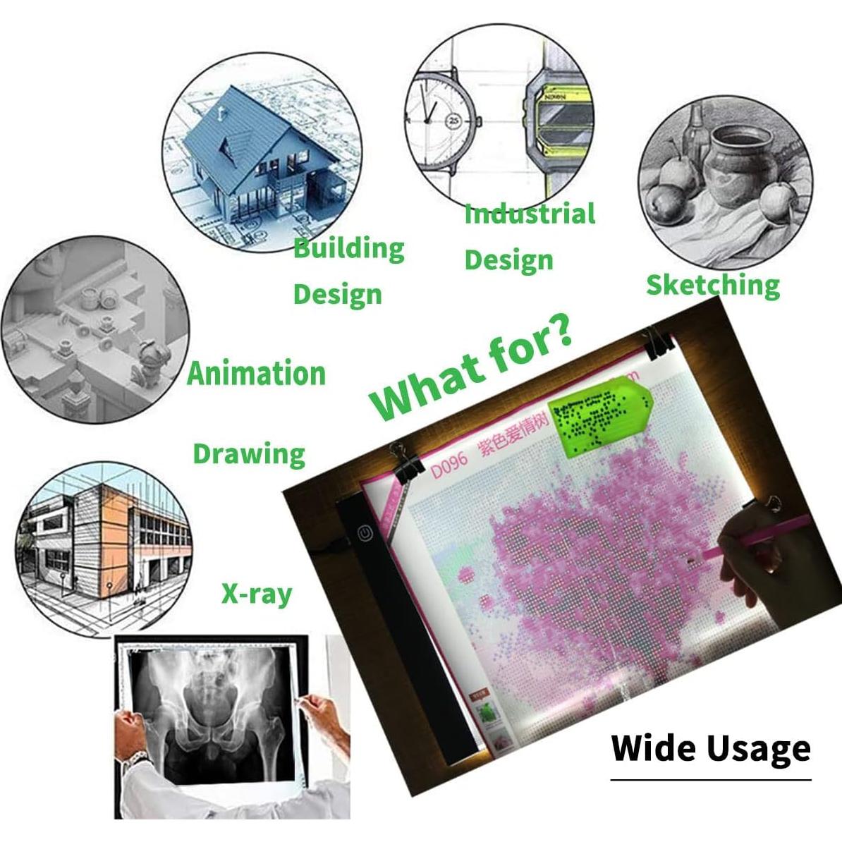 Caja de Luz A4 Genérico LED para Trazar y Dibujar 33x22cm