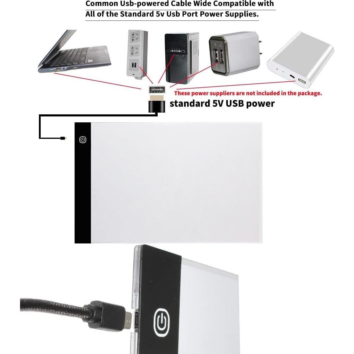 Caja de Luz A4 Genérico LED para Trazar y Dibujar 33x22cm