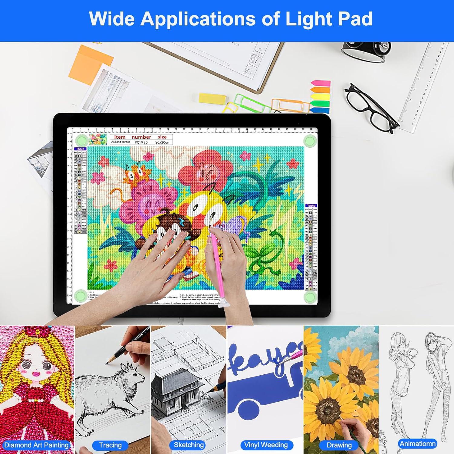 Tableta de Luz LED Elice A4 Recargable Magnética - Negra