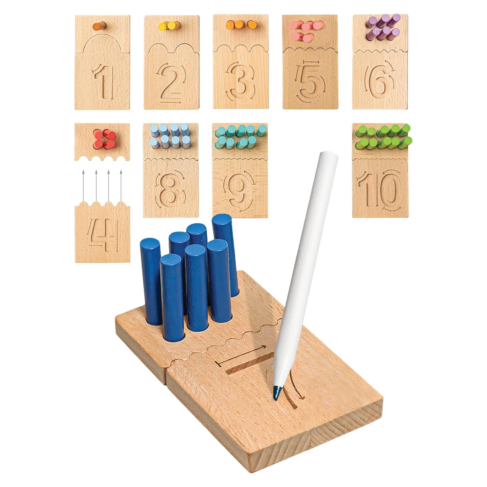 Tableros de Contar y Trazar Números Bimi Boo - Juguete Montessori