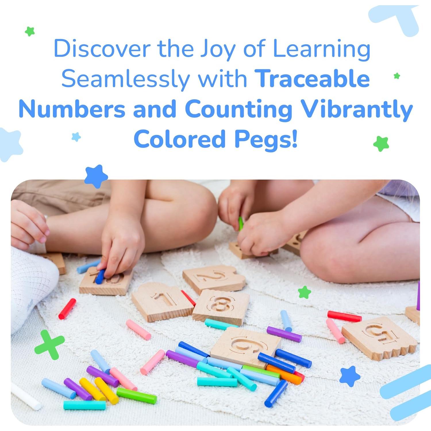 Tableros de Contar y Trazar Números Bimi Boo - Juguete Montessori