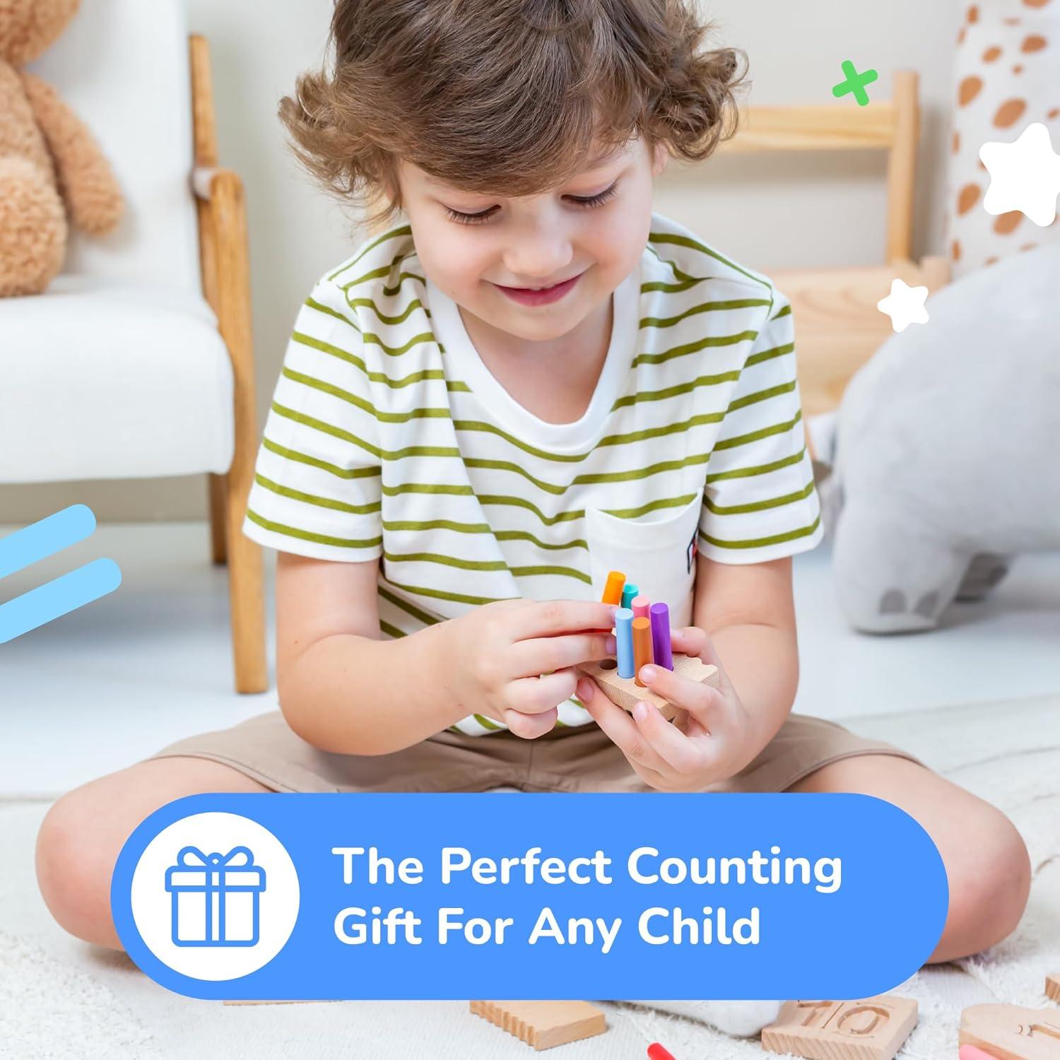 Tableros de Contar y Trazar Números Bimi Boo - Juguete Montessori