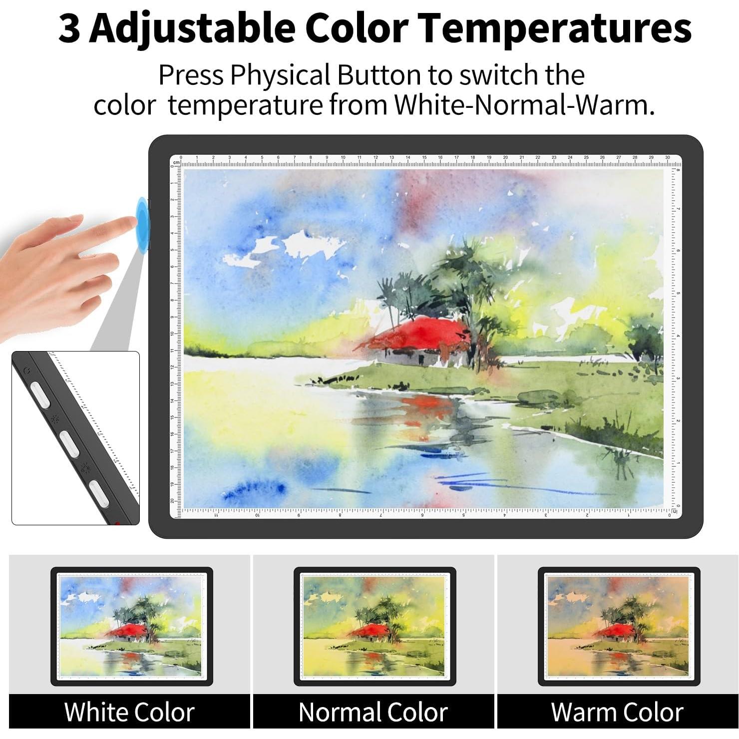 Mesa de Luz A4 TSOCOS 11000 Lux con 3 Colores y 6 Brillos