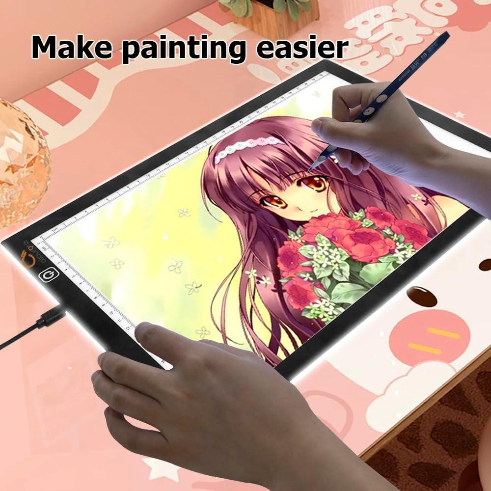 Tablero de Luz LED AIAURORA A4 Ultra Delgado USB Ajustable