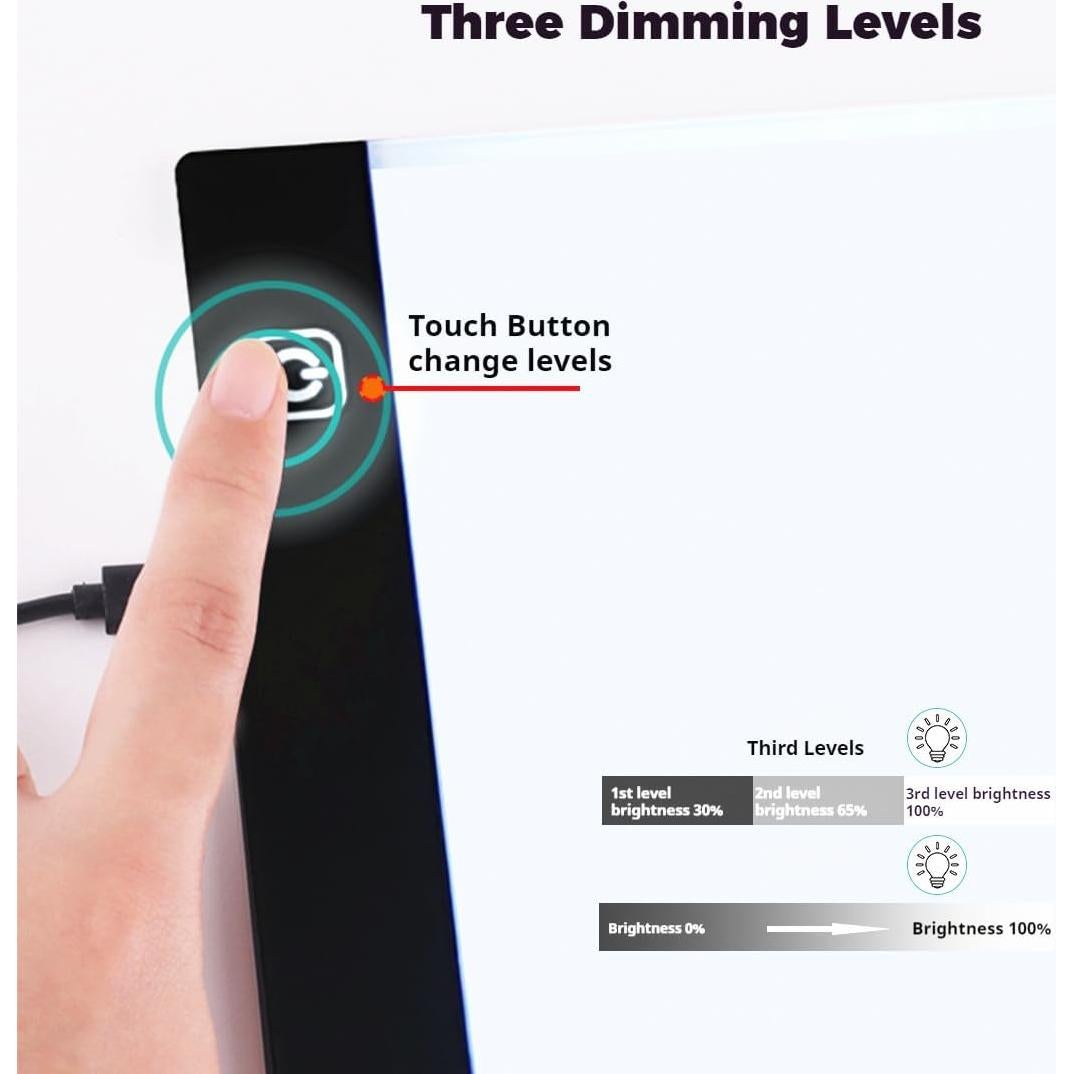 Pad de Luz LED A3 YUZAMOOR - Brillo Ajustable para Dibujo