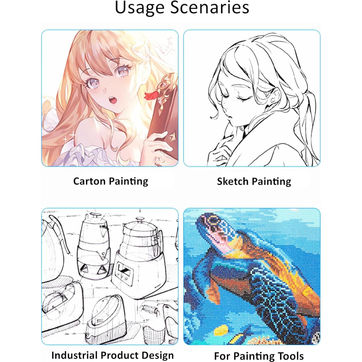 Pad de Luz LED A3 YUZAMOOR - Brillo Ajustable para Dibujo