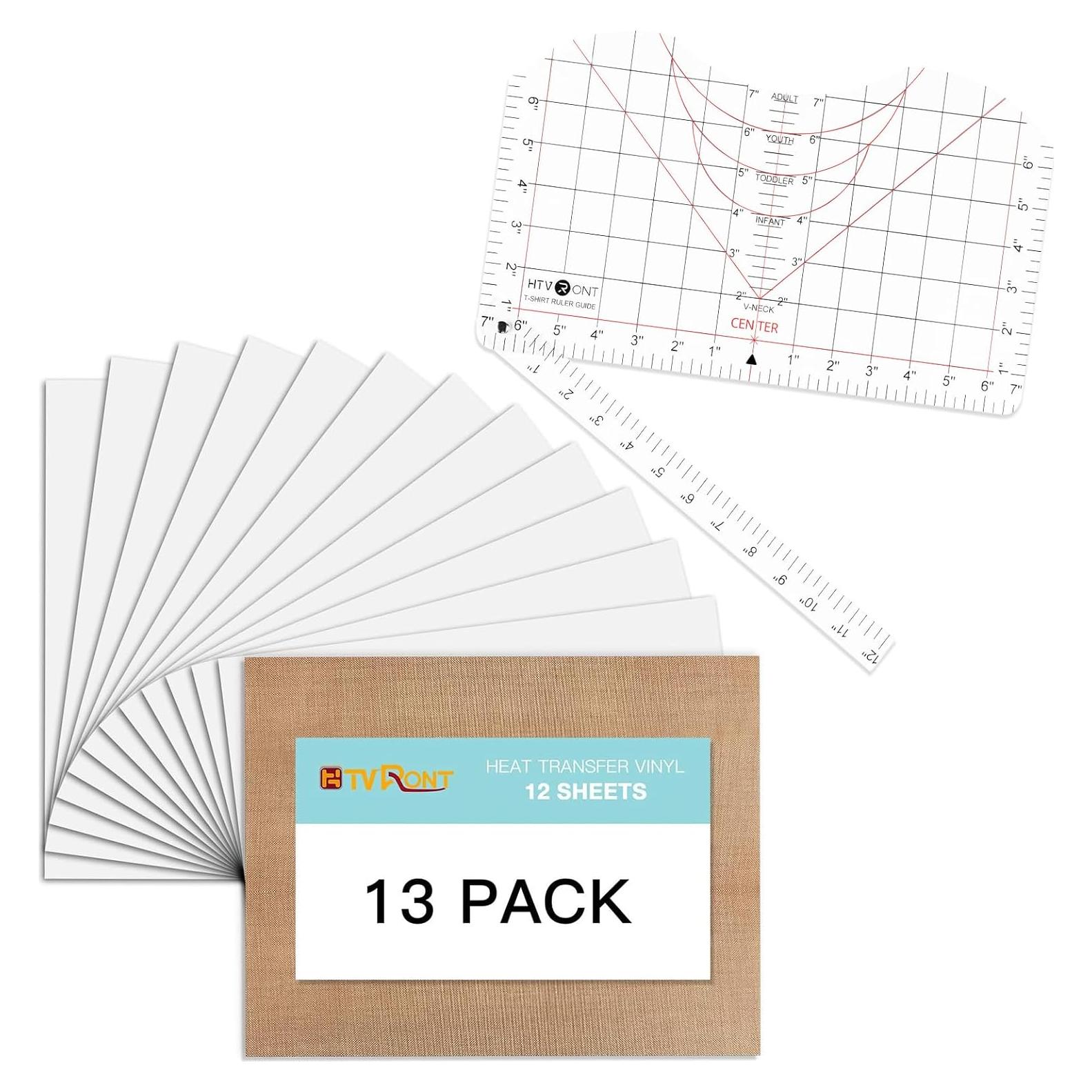 Vinilo de Transferencia de Calor Blanco HTVRONT 30.48x25.4 cm