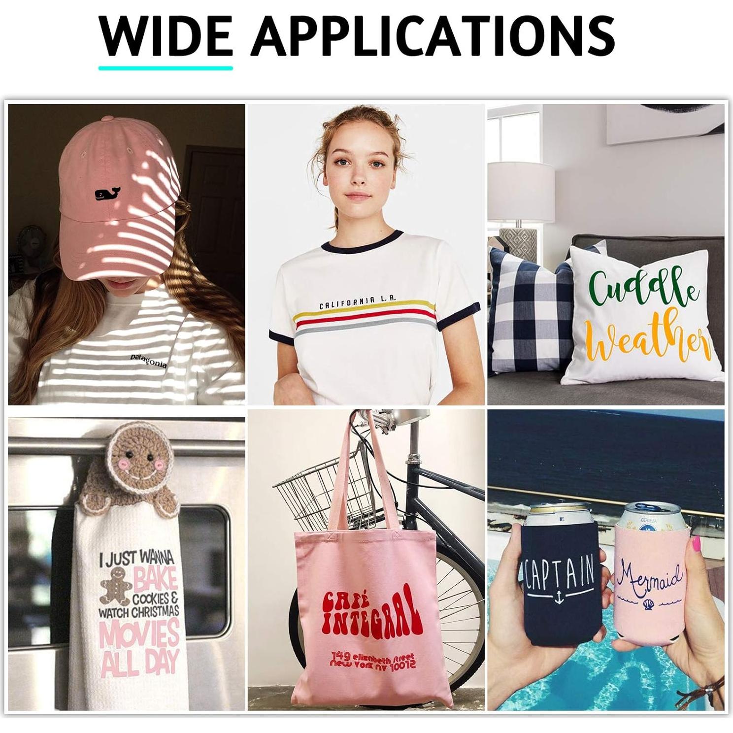 Vinilo de Transferencia de Calor Blanco HTVRONT 30.48x25.4 cm