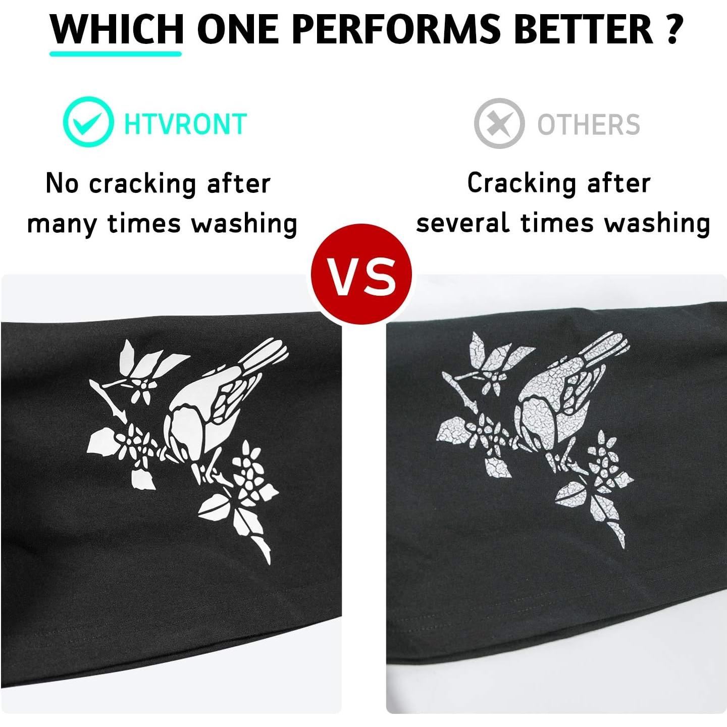 Vinilo de Transferencia de Calor Blanco HTVRONT 30.48x25.4 cm