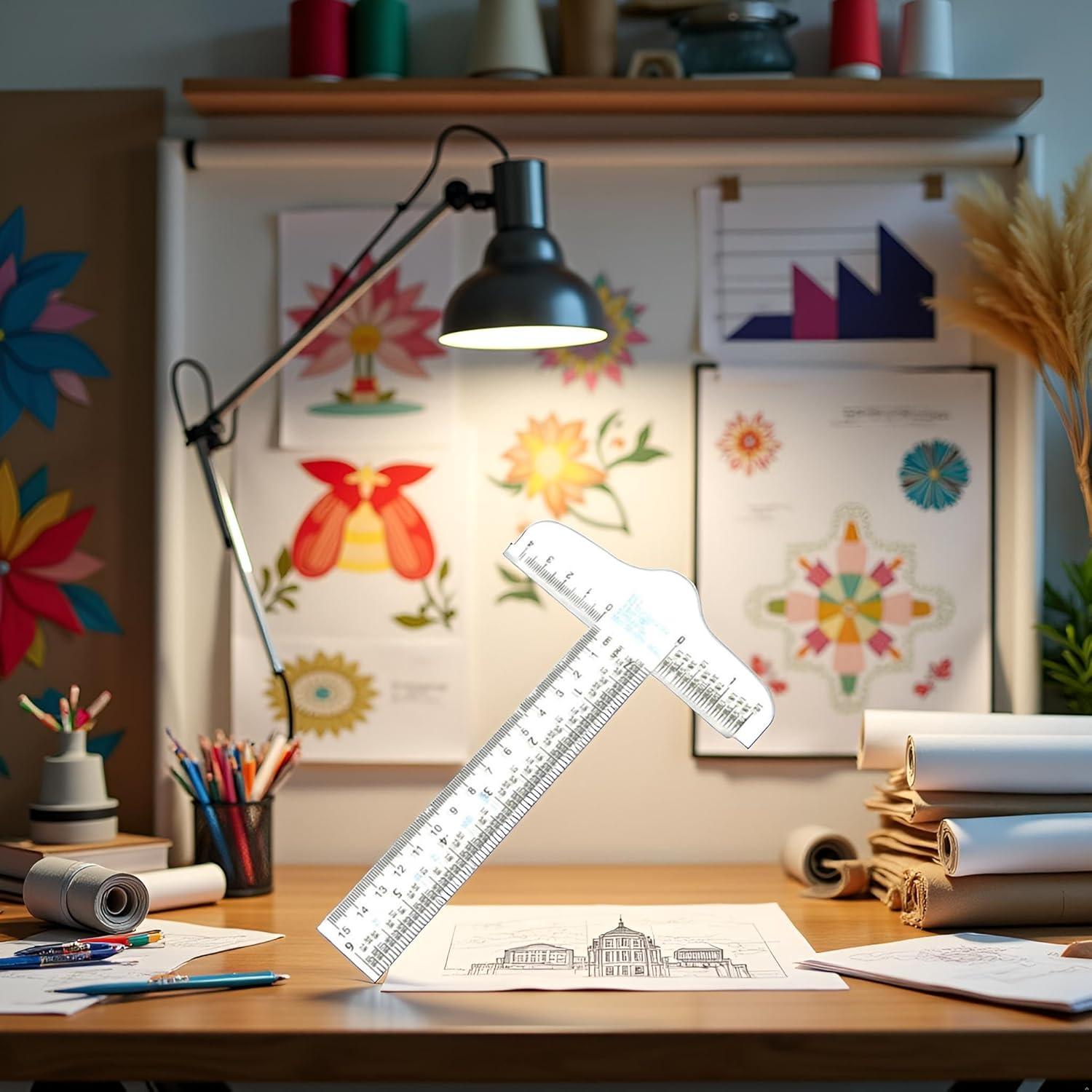 Regla T Acrílica Transparente 15.24 cm Htppzjr - Dibujo y Manualidades