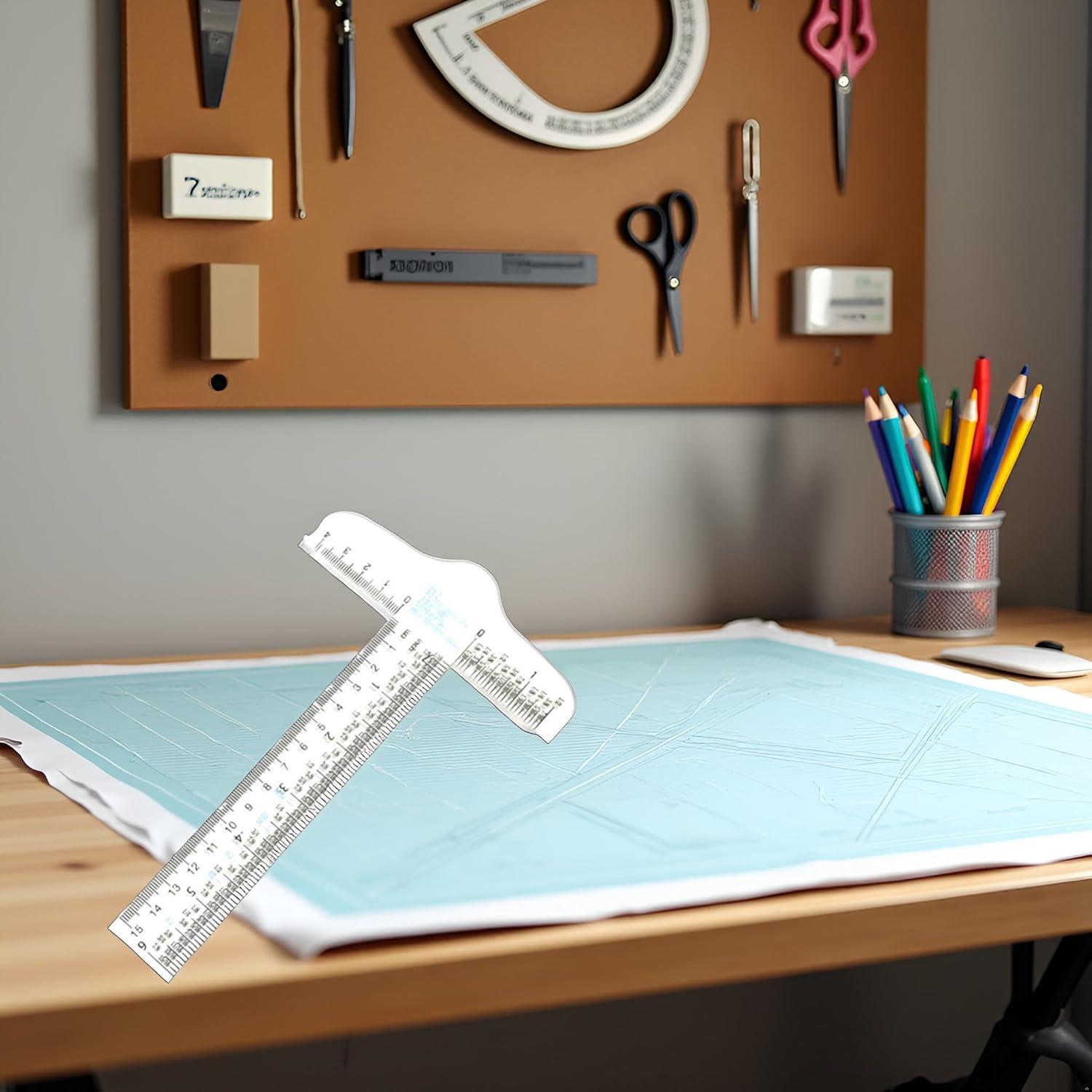 Regla T Acrílica Transparente 15.24 cm Htppzjr - Dibujo y Manualidades
