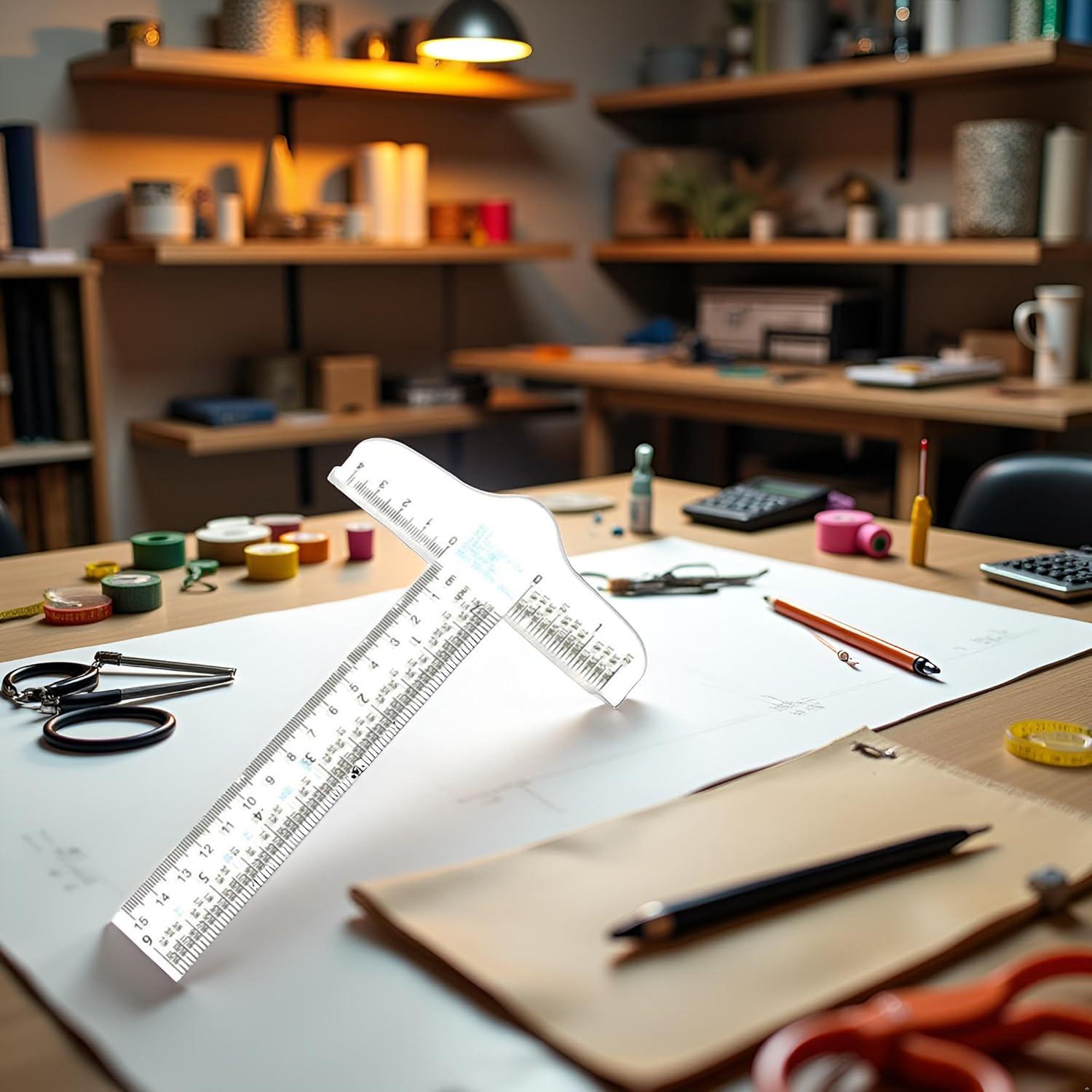 Regla T Acrílica Transparente 15.24 cm Htppzjr - Dibujo y Manualidades