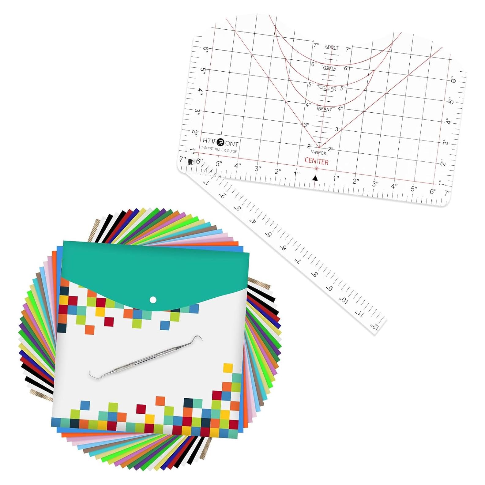 Paquete de 24 Vinilos de Transferencia de Calor HTVRONT 30x30 cm