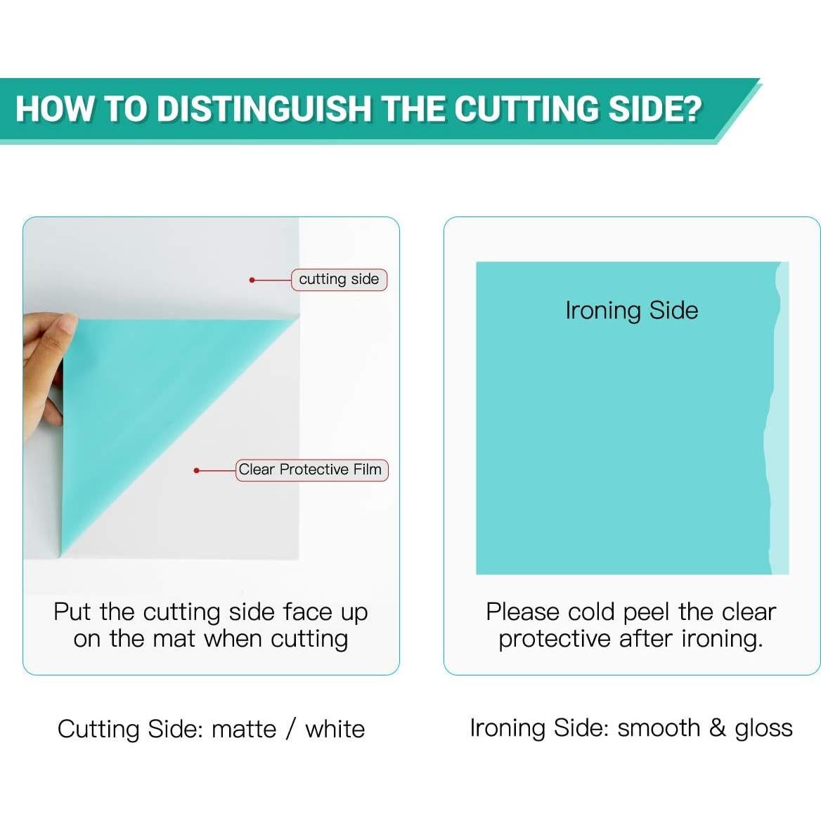 Paquete de 24 Vinilos de Transferencia de Calor HTVRONT 30x30 cm