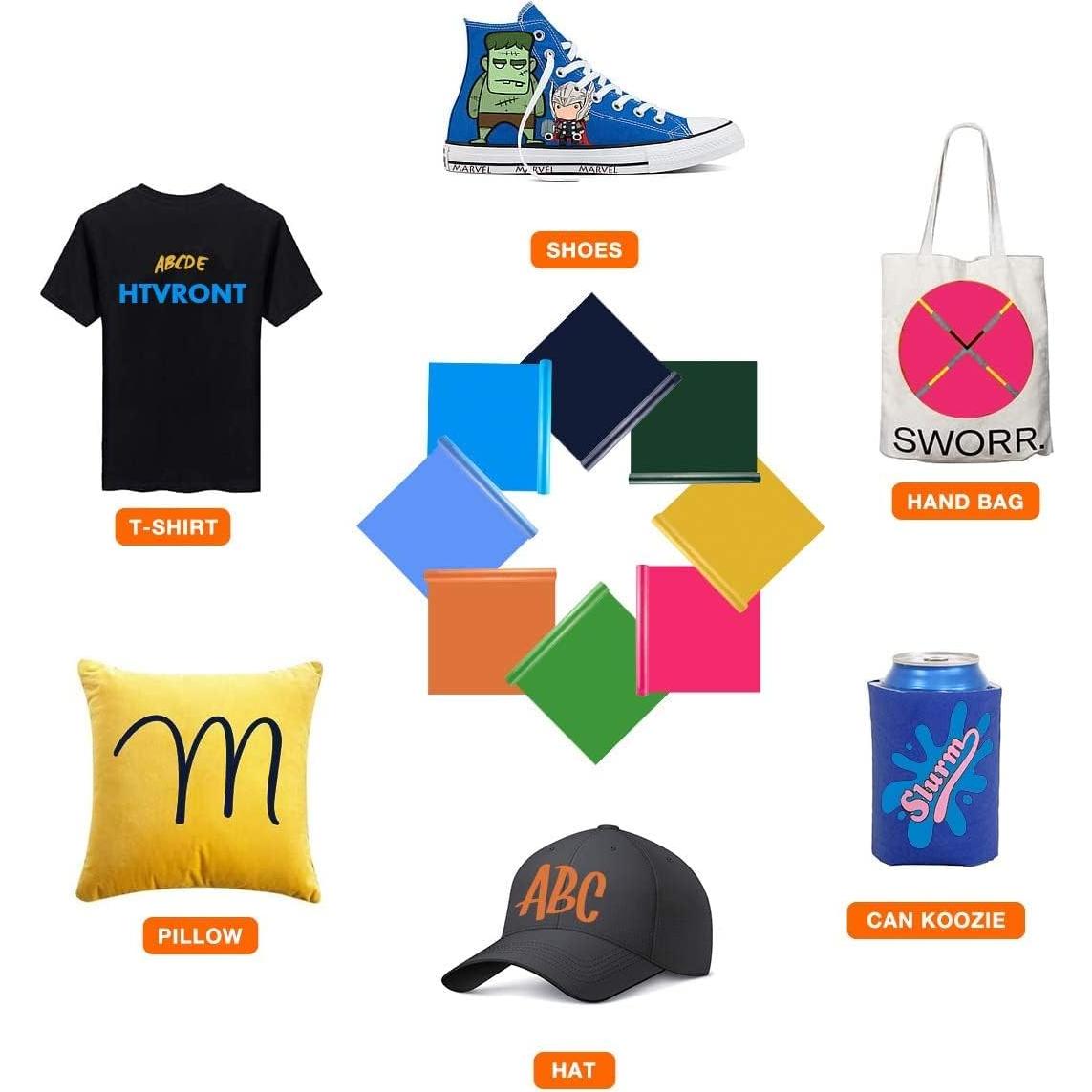 Vinilo HTV Negro 30.48cm x 2.44m HTVRONT para Camisetas