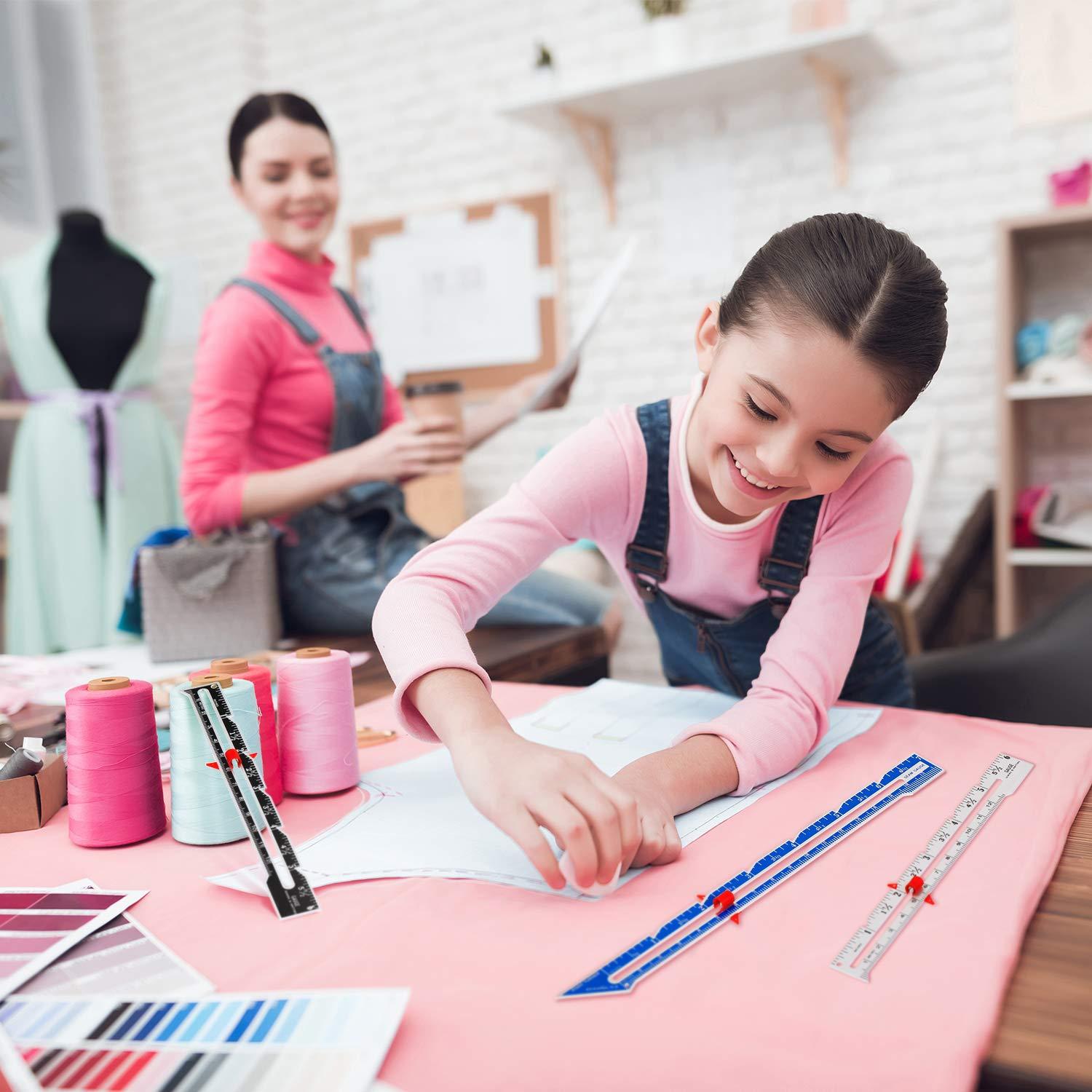 Juego de 3 Medidores de Costura de Metal Frienda 15 y 18 cm