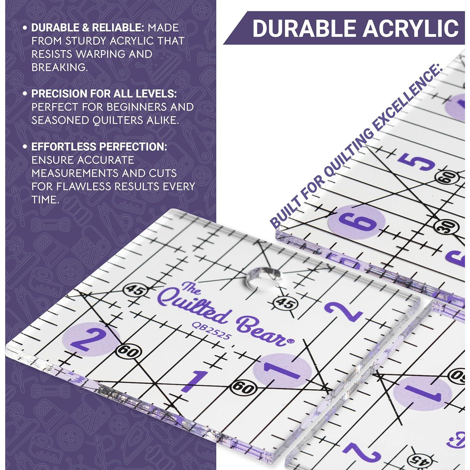 Regla de Acolchado Antideslizante The Quilted Bear 10.16 cm
