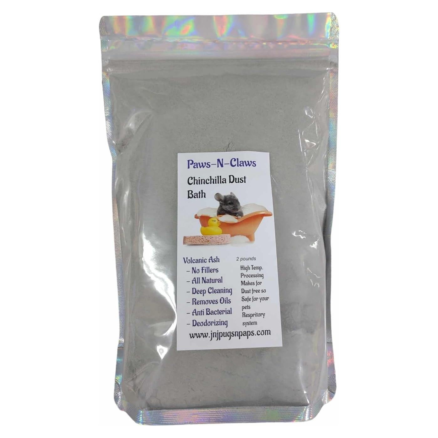 Polvo de Baño para Chinchillas Natural 2x113g Ceniza Volcánica