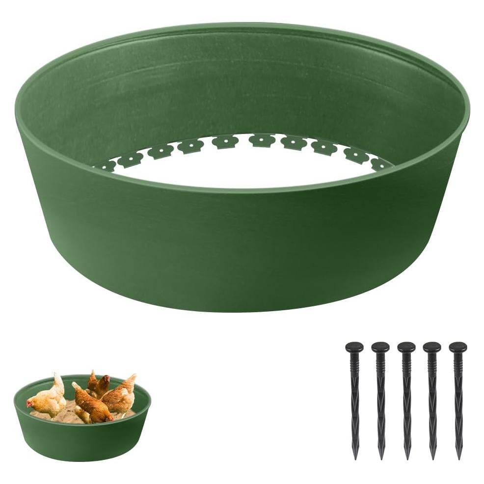 Bañera de Polvo para Pollos Kalekey 63.5 cm Verde