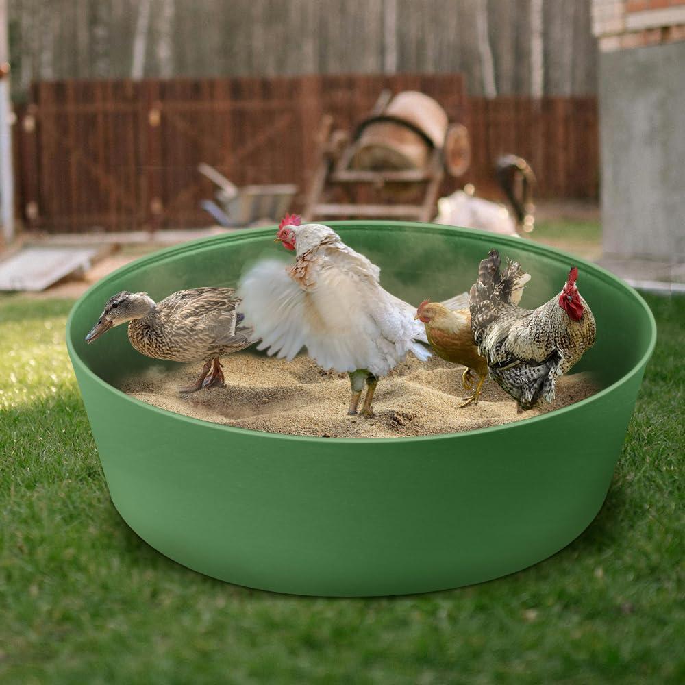 Bañera de Polvo para Pollos Kalekey 63.5 cm Verde