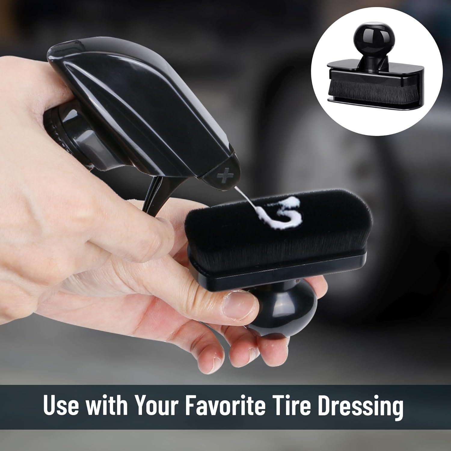 Cepillo Aplicador de Brillo para Neumáticos BABYSHEEP 9.14cm