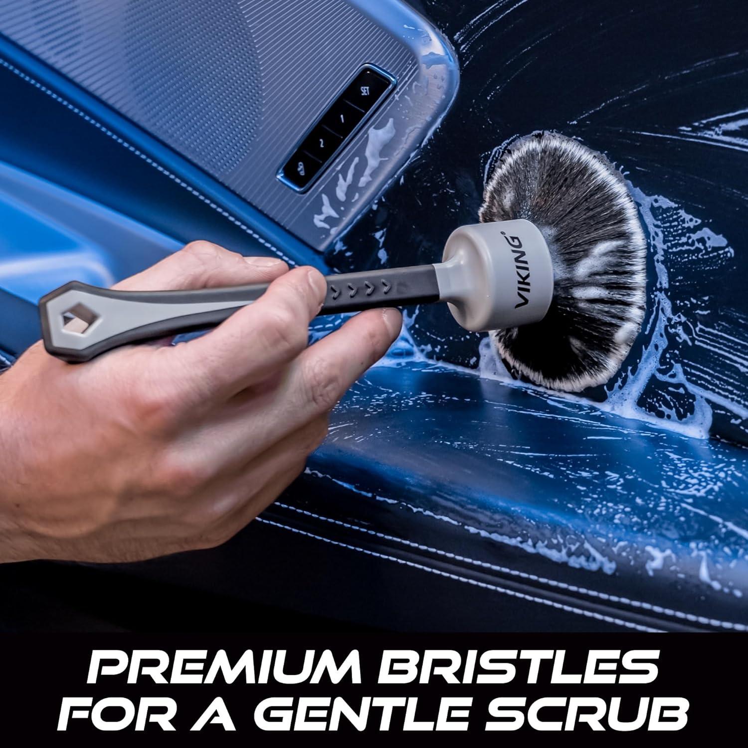 Juego de Cepillos de Detalle Interior VIKING - 2 Piezas, Cerdas Suaves