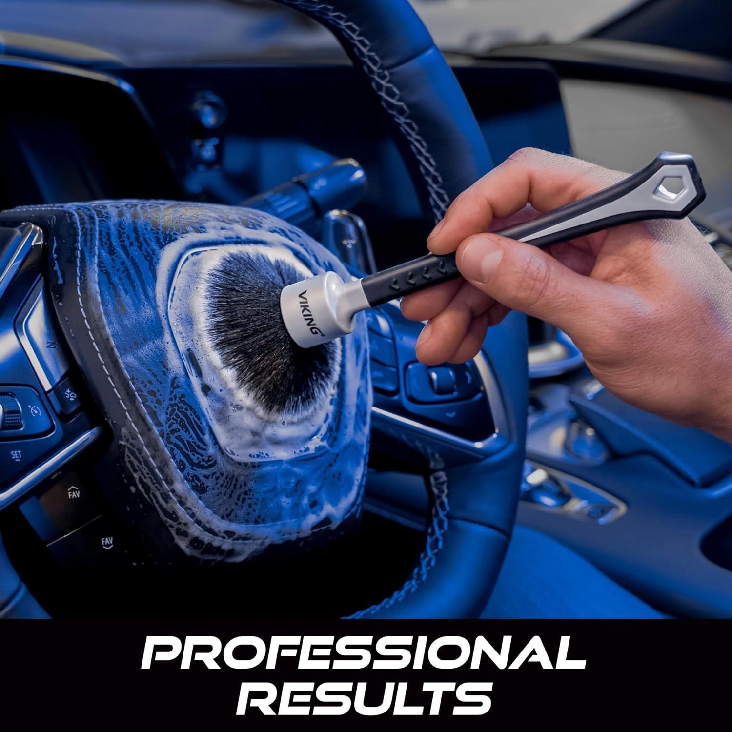 Juego de Cepillos de Detalle Interior VIKING - 2 Piezas, Cerdas Suaves