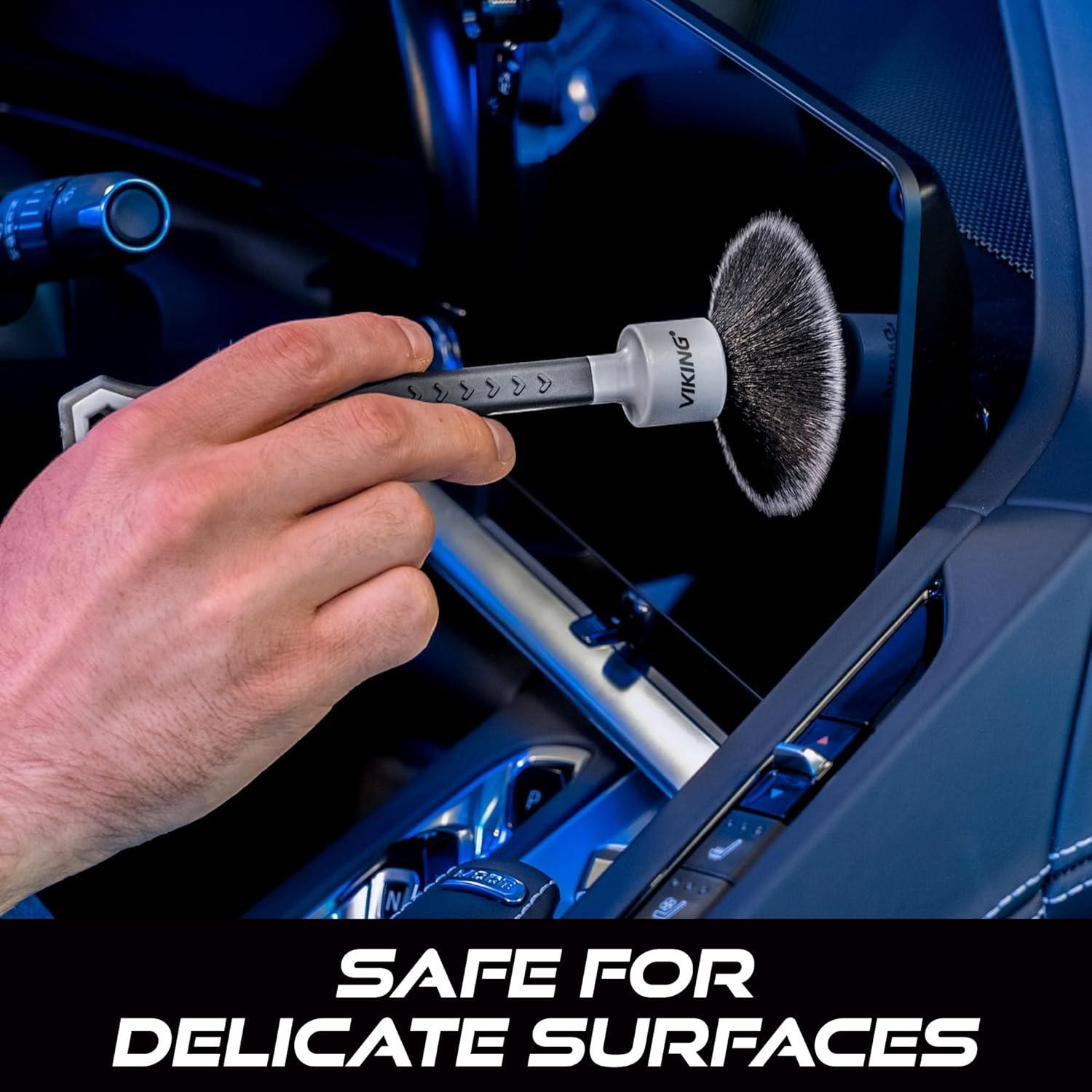 Juego de Cepillos de Detalle Interior VIKING - 2 Piezas, Cerdas Suaves