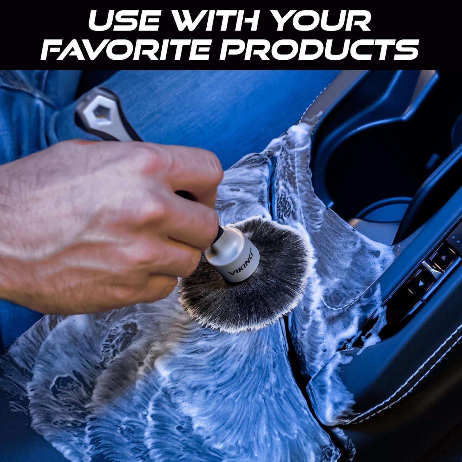 Juego de Cepillos de Detalle Interior VIKING - 2 Piezas, Cerdas Suaves