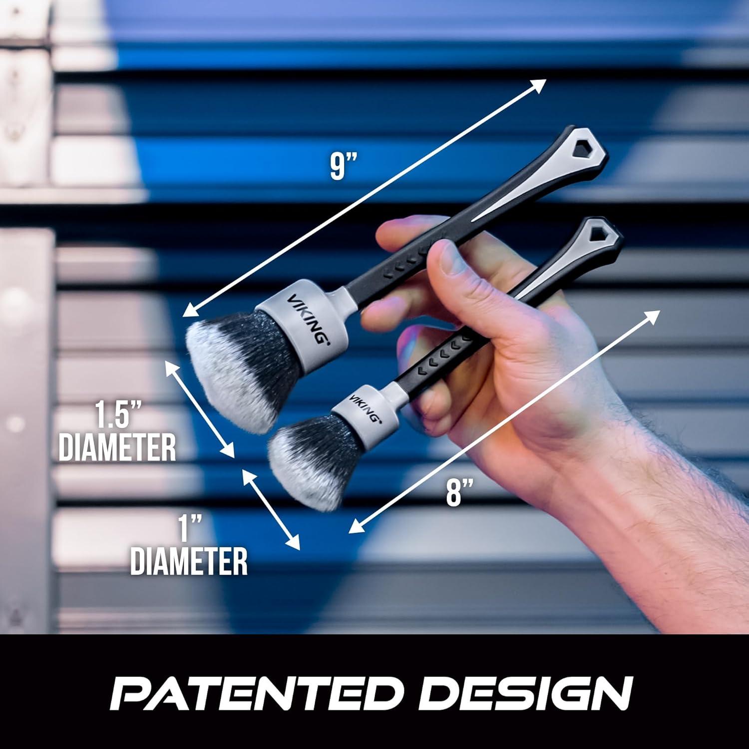 Juego de Cepillos de Detalle Interior VIKING - 2 Piezas, Cerdas Suaves