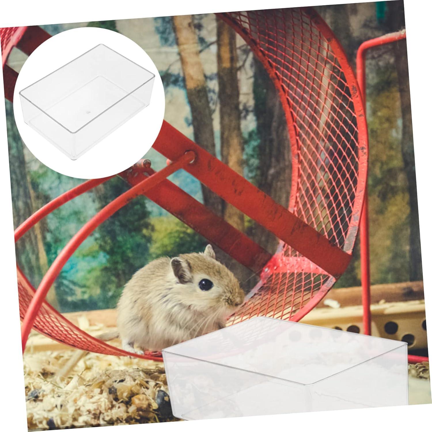 Caja de Baño de Arena Transparente GANAZONO para Hámster 15x10cm