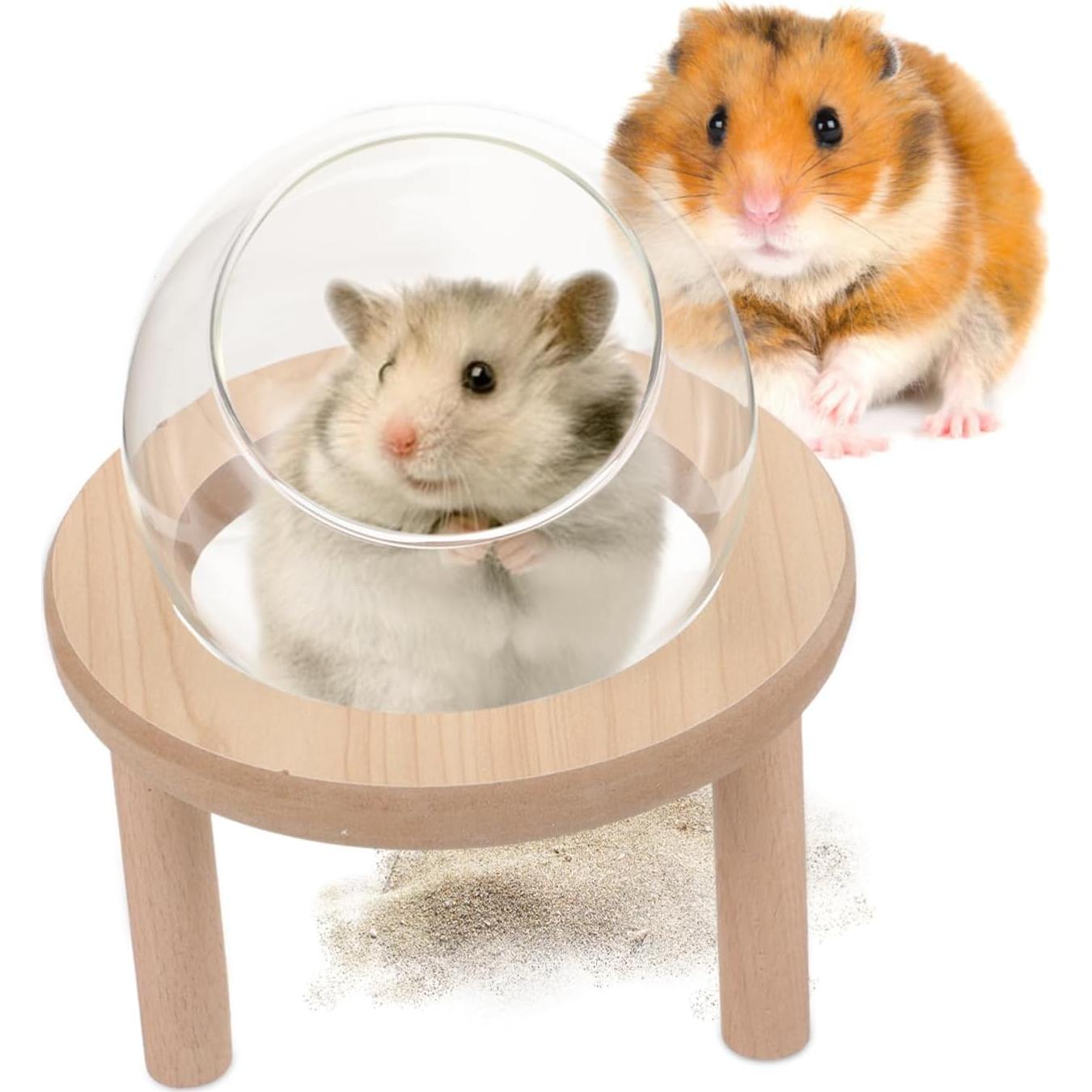 Bañera de vidrio para hámsters y mascotas pequeñas Toddmomy