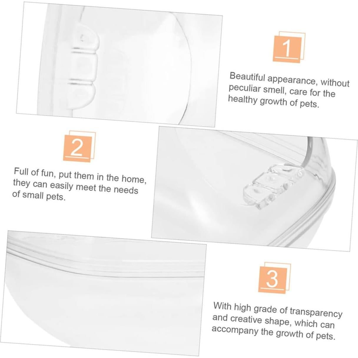 Inodoro para Hámster Toddmomy 14x9x10.5cm Transparente