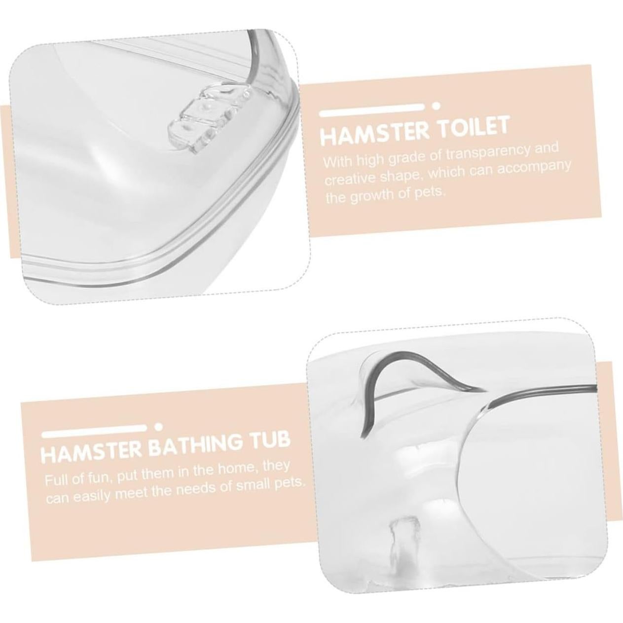 Inodoro para Hámster Toddmomy 14x9x10.5cm Transparente