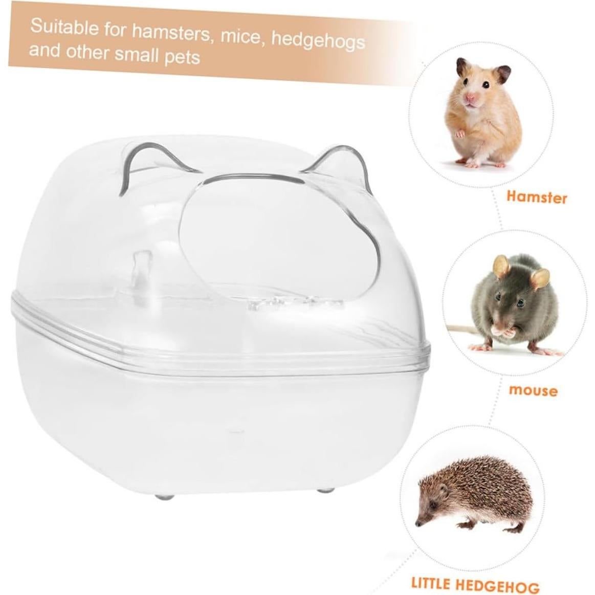 Inodoro para Hámster Toddmomy 14x9x10.5cm Transparente