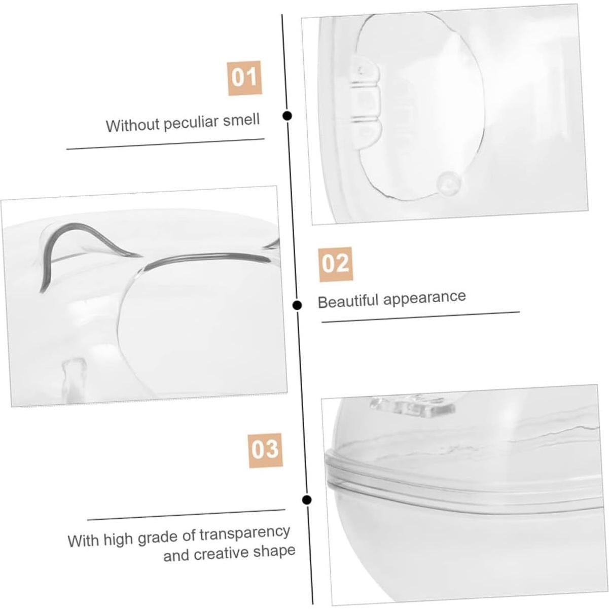 Inodoro para Hámster Toddmomy 14x9x10.5cm Transparente