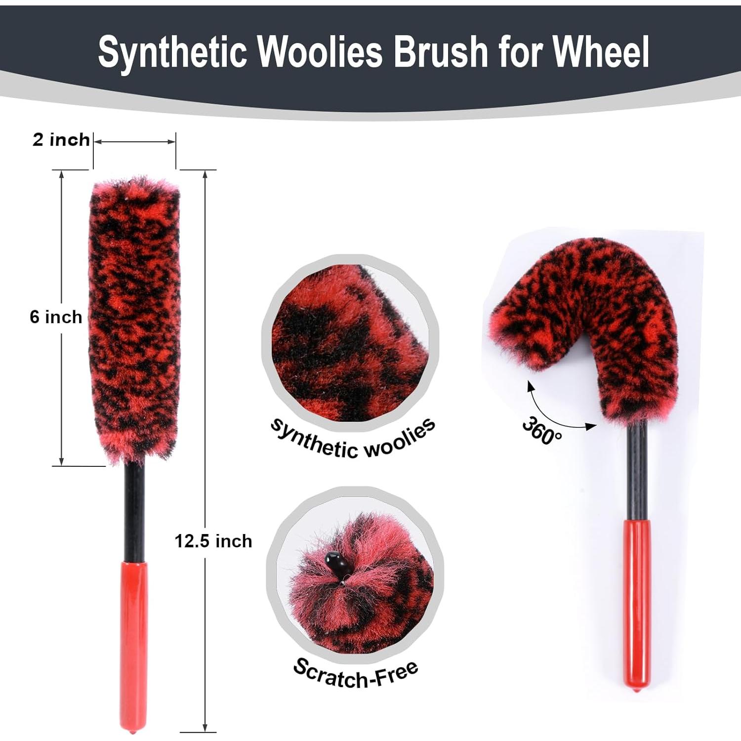 Kit Cepillo Aplicador Brillo Neumáticos UNIMEIX Grande 9.14cm