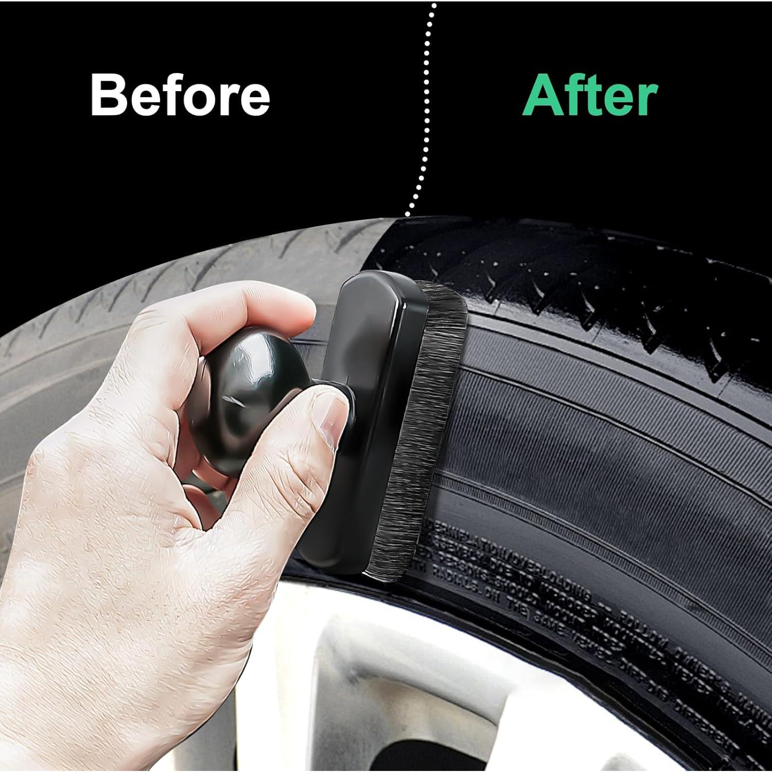 Kit Cepillo Aplicador Brillo Neumáticos UNIMEIX Grande 9.14cm